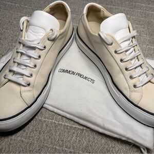 Common Projects Off-White and Cream Low-Top Sneakers